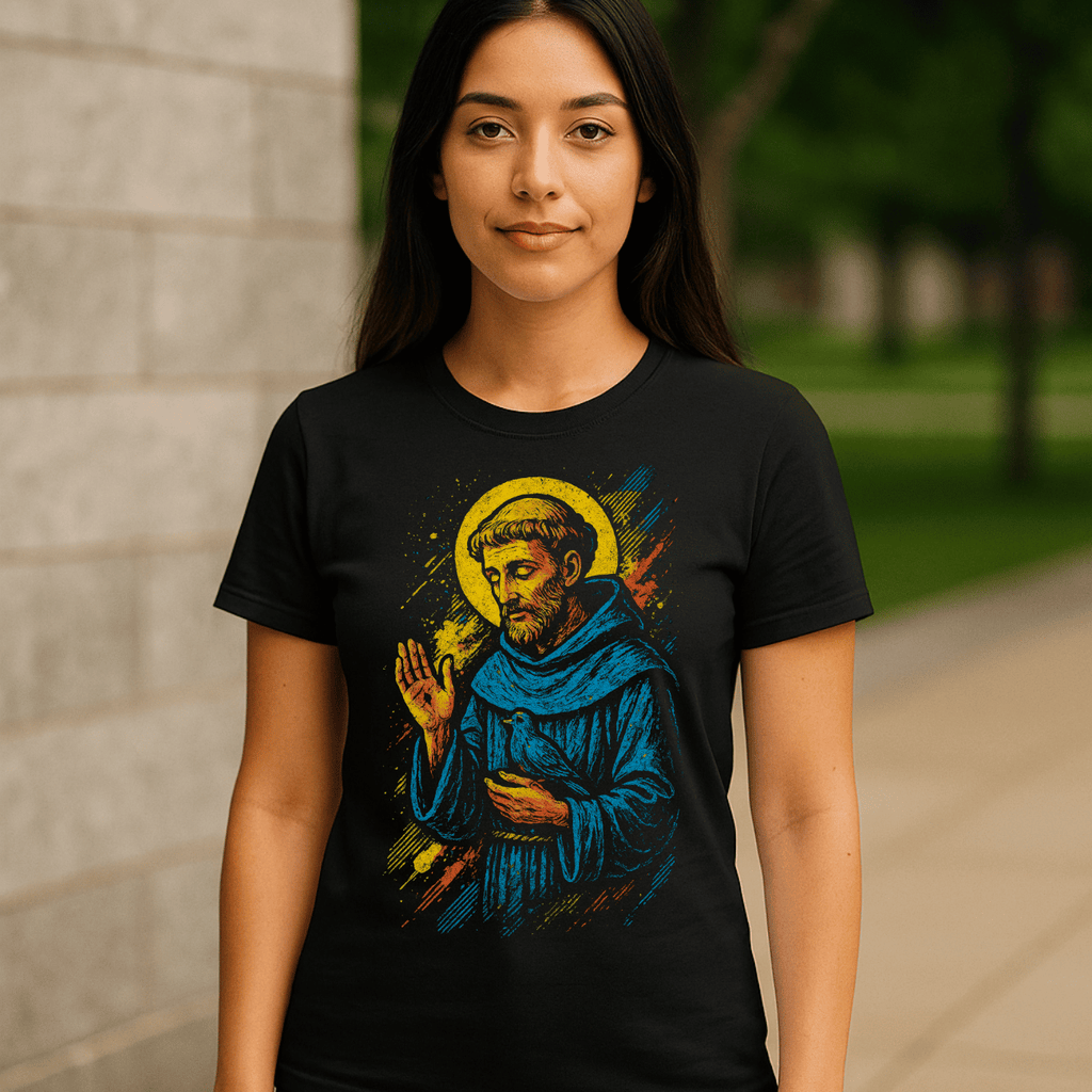 Camiseta Feminina Algodão São Francisco De Assis Casual
