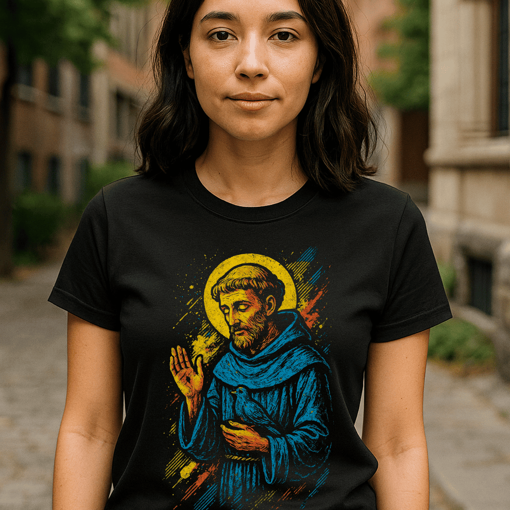 Camiseta Feminina Algodão São Francisco De Assis Casual