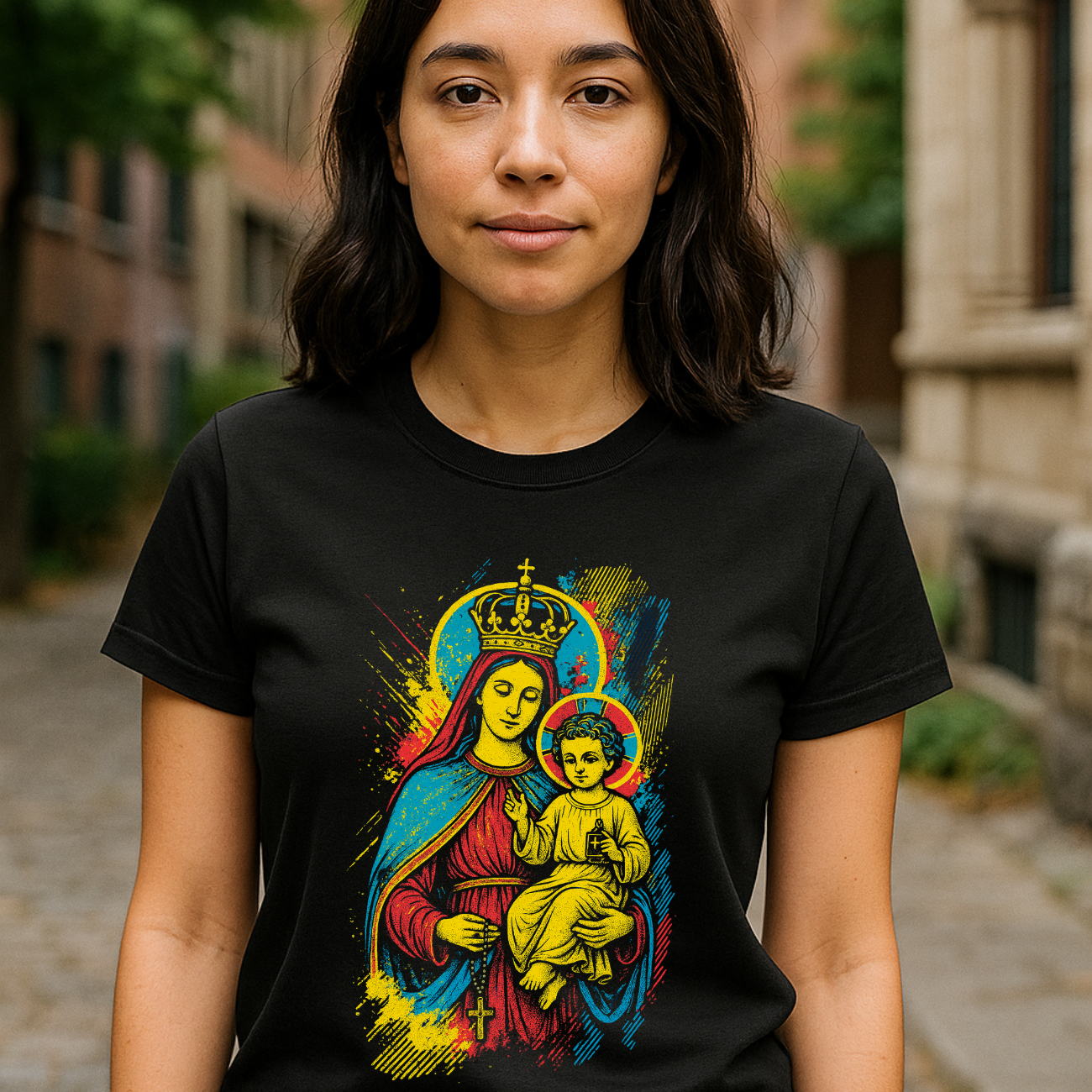 Camiseta Feminina Algodão Nossa Senhora do Carmo