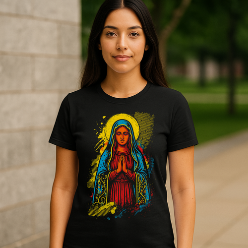 Camiseta Feminina Algodão Básica Santa Sara