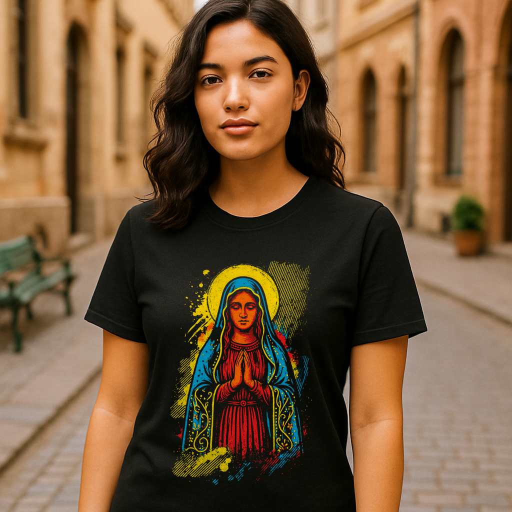 Camiseta Feminina Algodão Básica Santa Sara