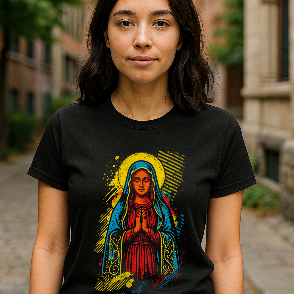 Camiseta Feminina Algodão Básica Santa Sara