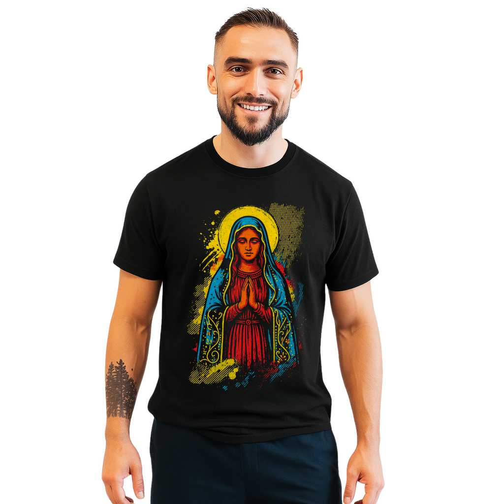 Camiseta Masculina  Básica Algodão Santa Sara