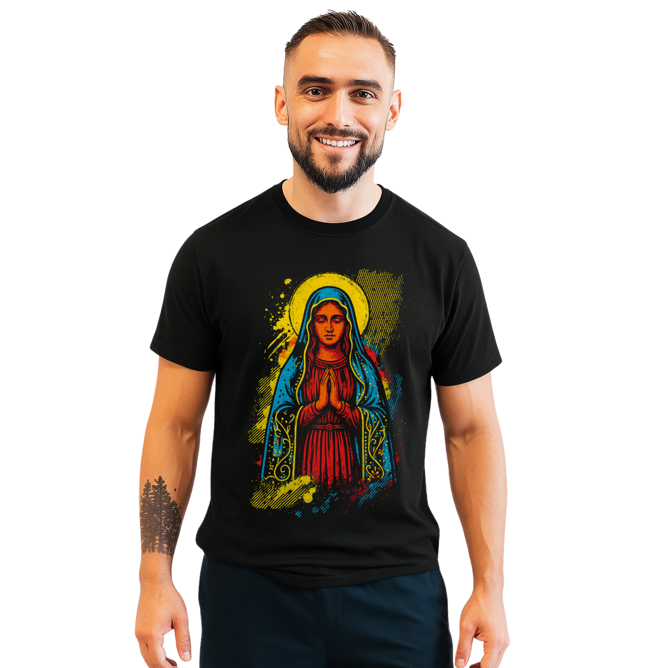 Camiseta Masculina  Básica Algodão Santa Sara