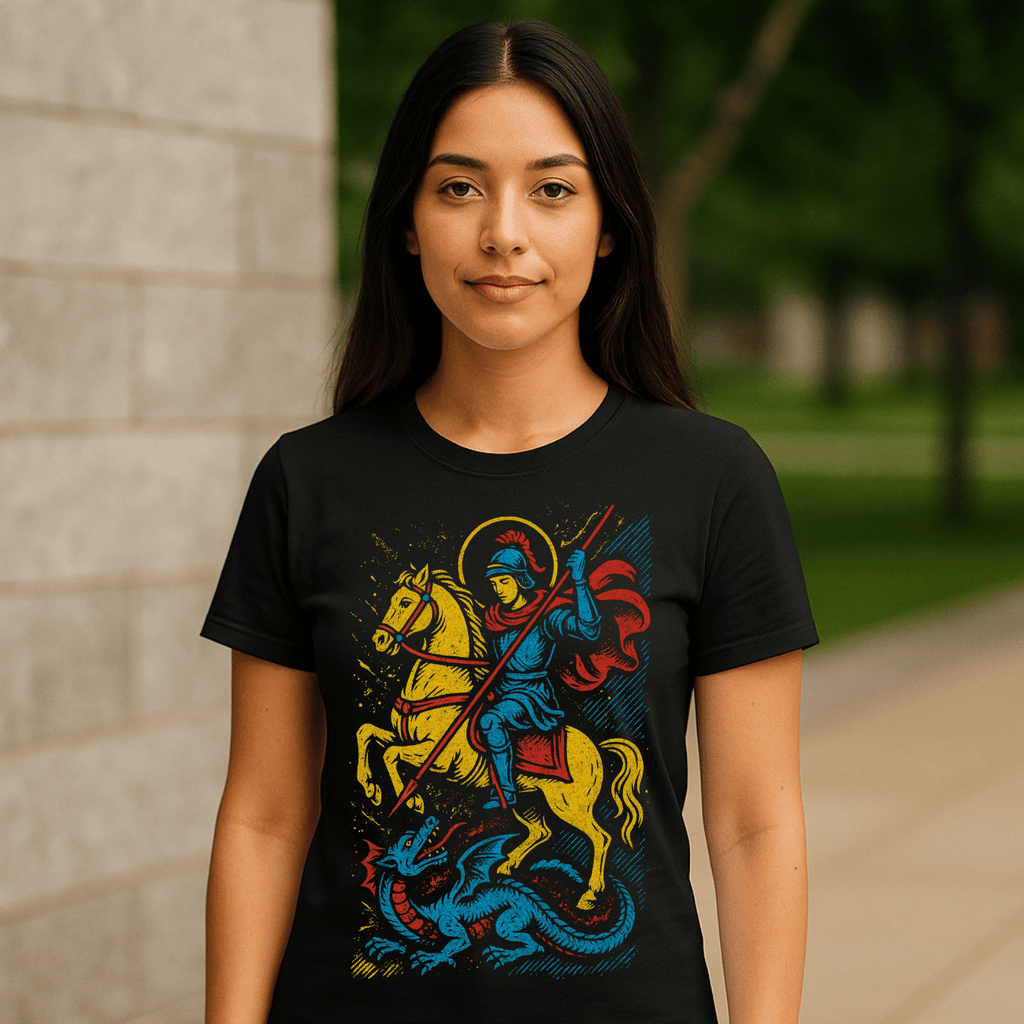 Camiseta Feminina Básica Algodão São Jorge