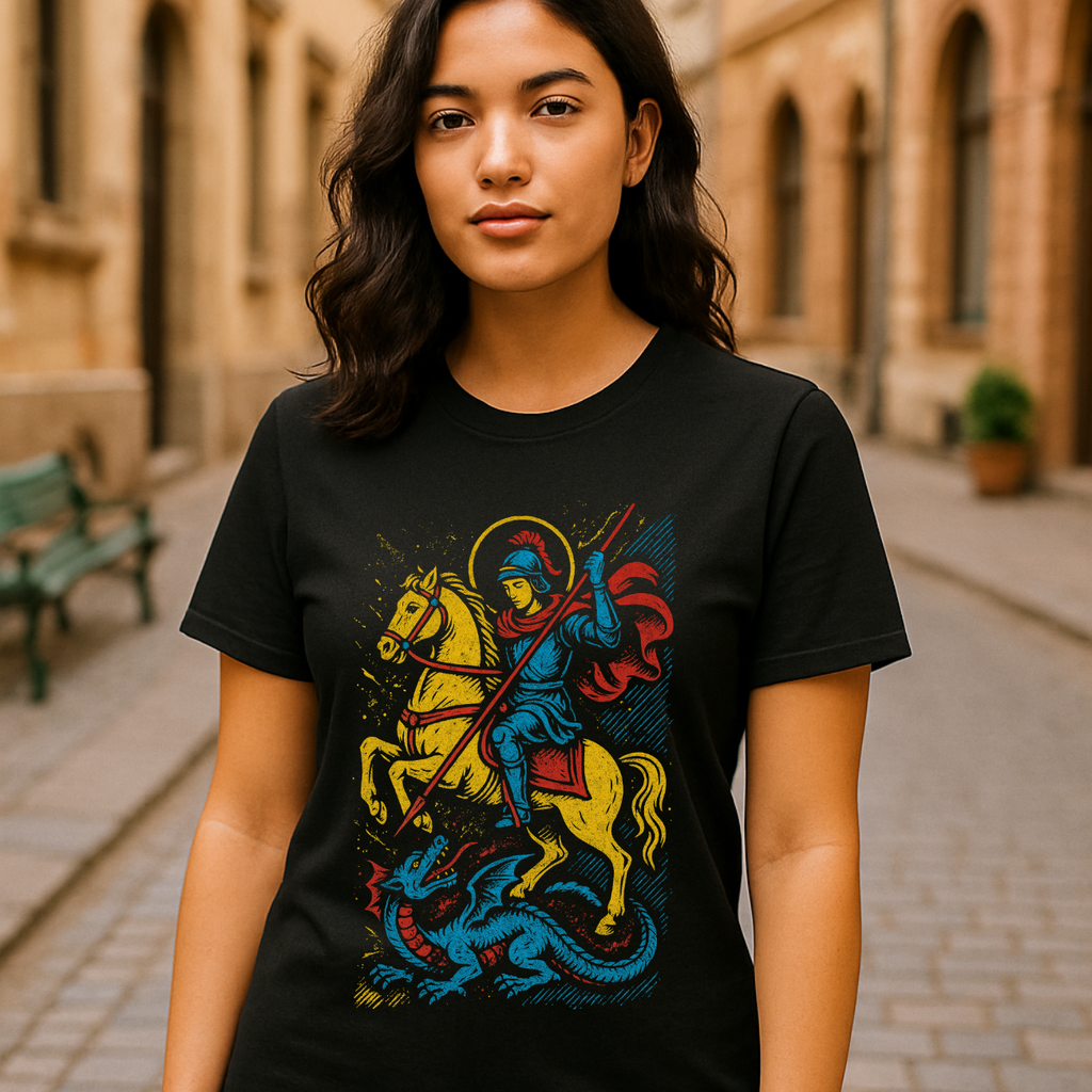 Camiseta Feminina Básica Algodão São Jorge