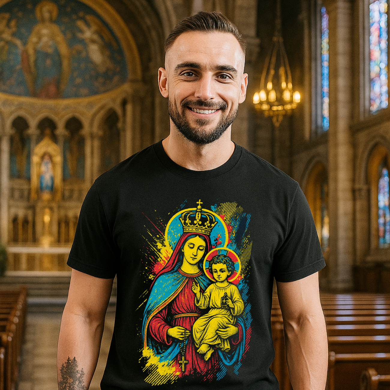 Camiseta Masculina Algodão Nossa Senhora do Carmo