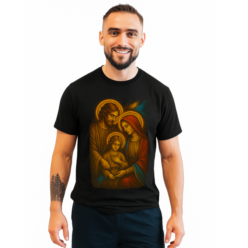 Camiseta Masculina Básica Algodão Sagrada Família