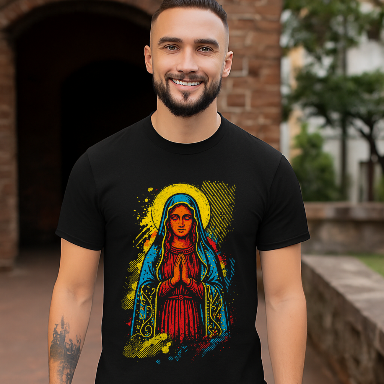 Camiseta Masculina  Básica Algodão Santa Sara