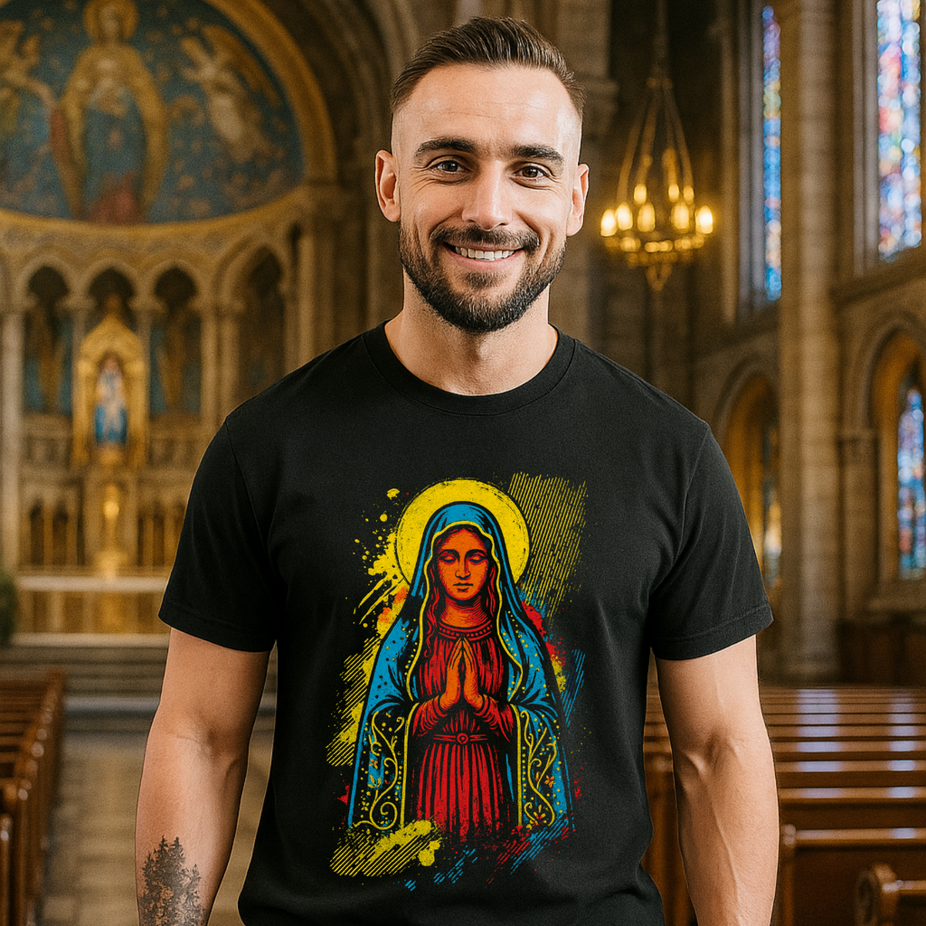 Camiseta Masculina  Básica Algodão Santa Sara