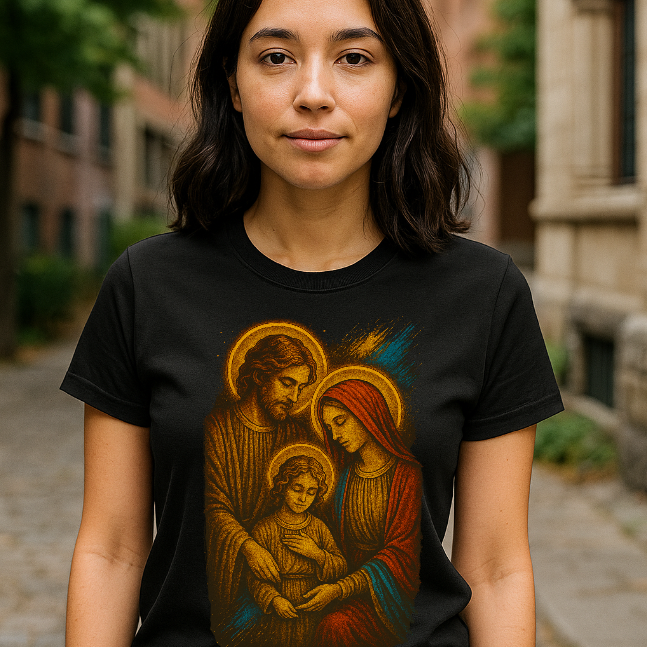 Camiseta Feminina Algodão Sagrada Família