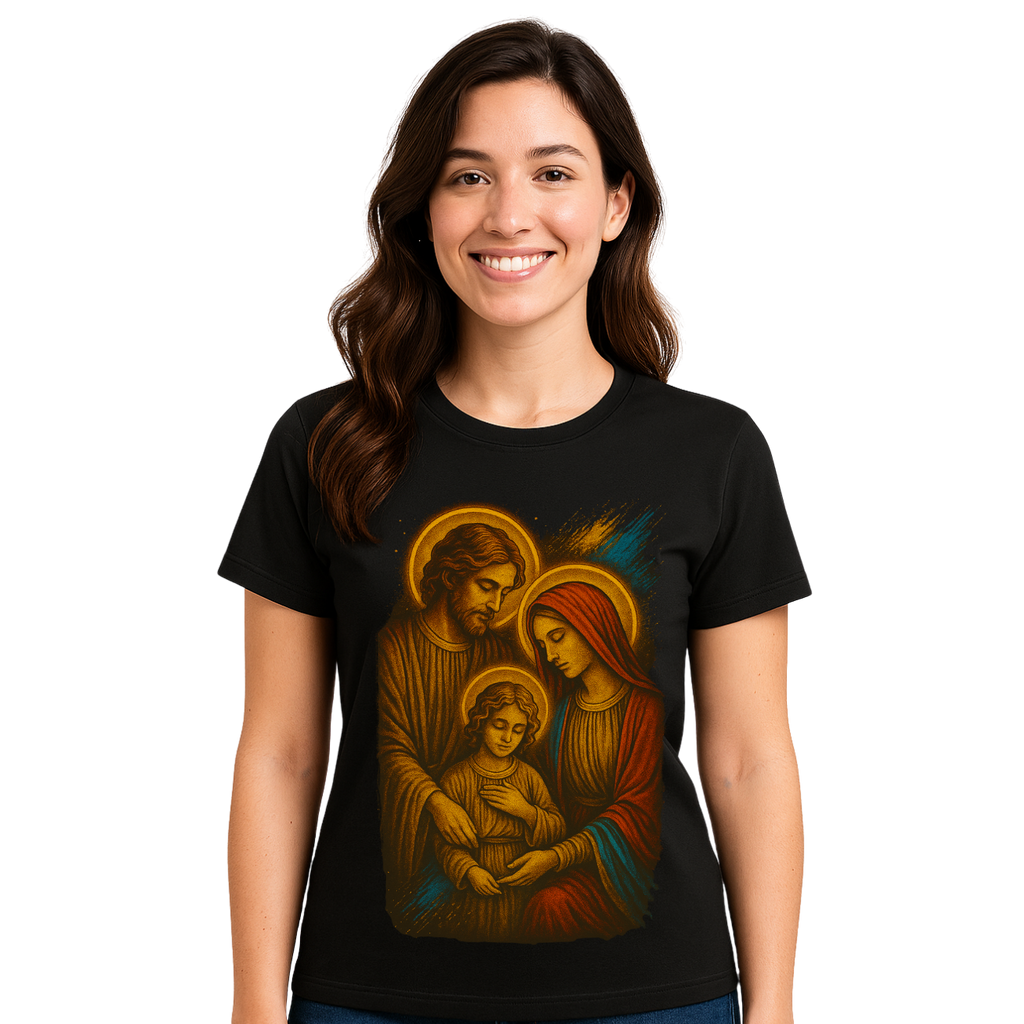 Camiseta Feminina Algodão Sagrada Família