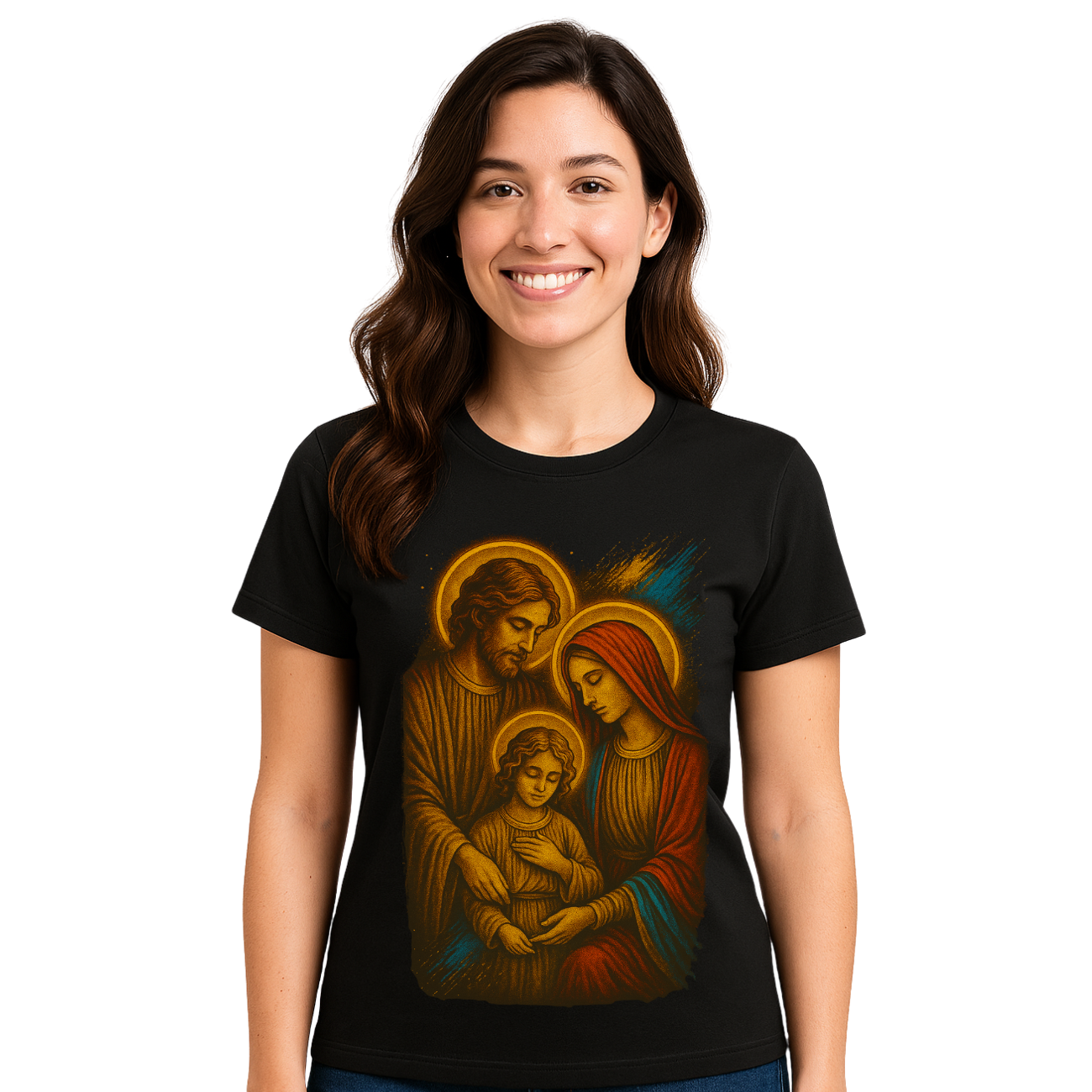 Camiseta Feminina Algodão Sagrada Família