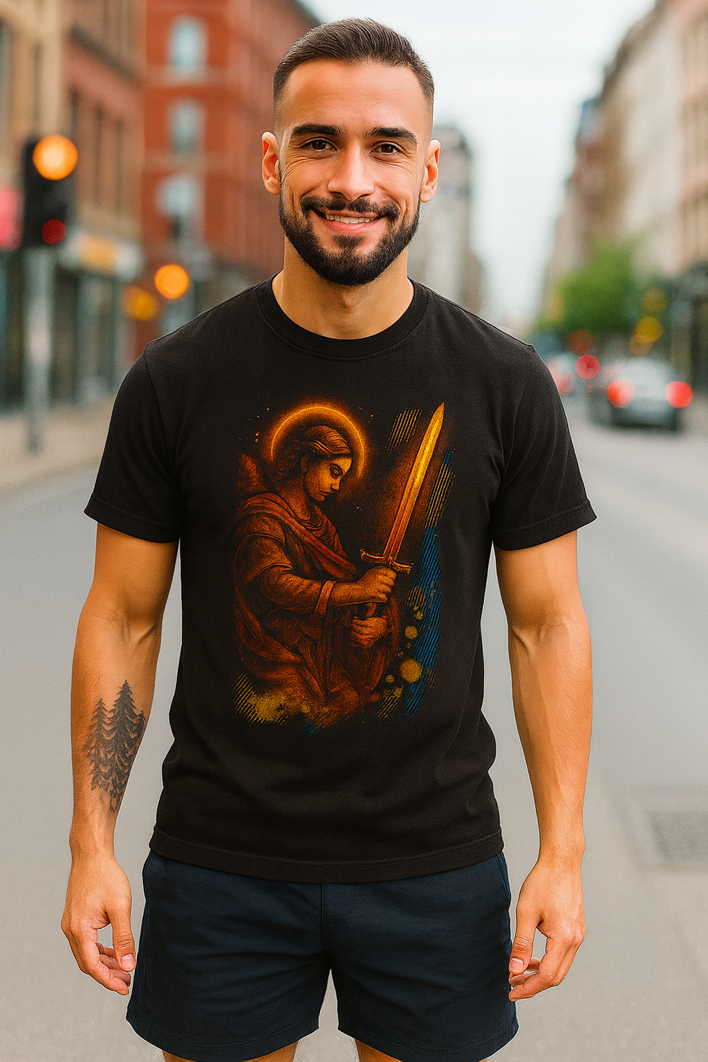 Camiseta Algodão Masculina São Miguel Arcanjo