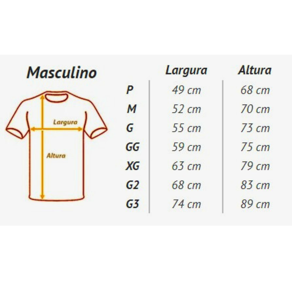 Camiseta Masculina  Básica Algodão Santa Sara