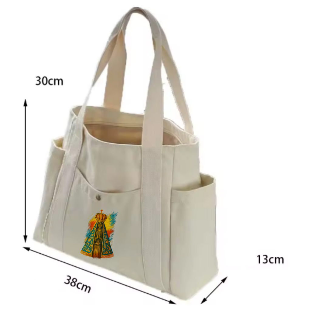 Bolsa Ecobag Grande De Algodão Nossa Senhora Aparecida