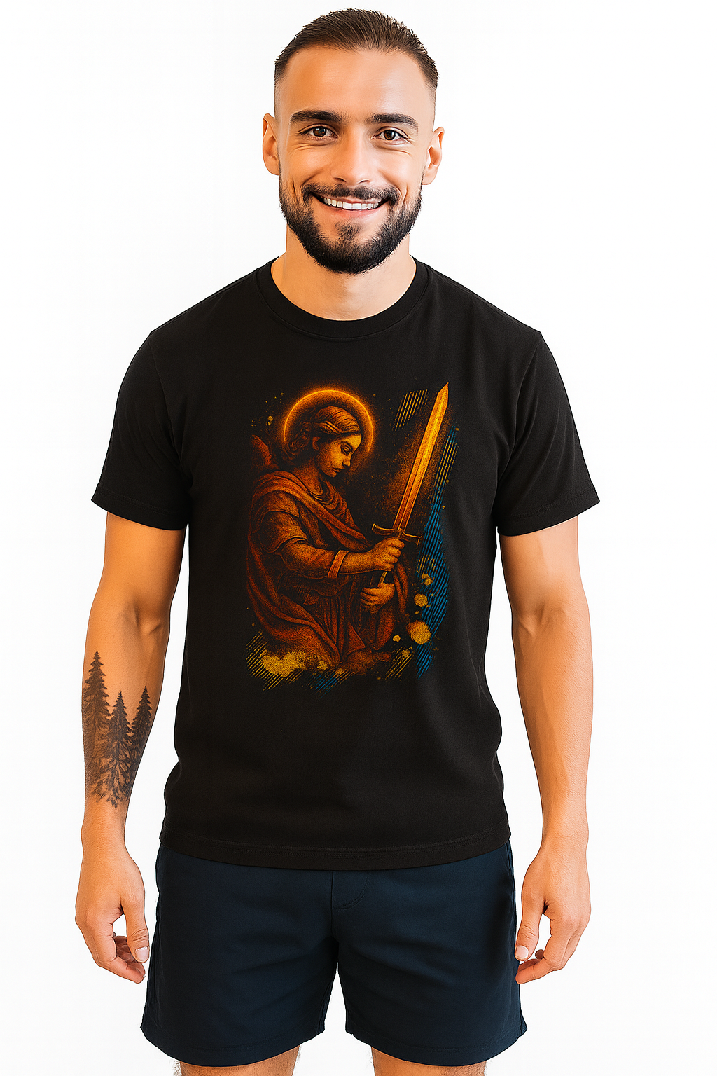 Camiseta Algodão Masculina São Miguel Arcanjo